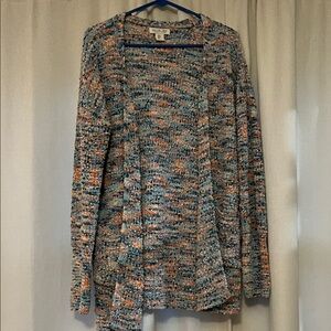 Sonoma Blue and Orange Knit Cardigan